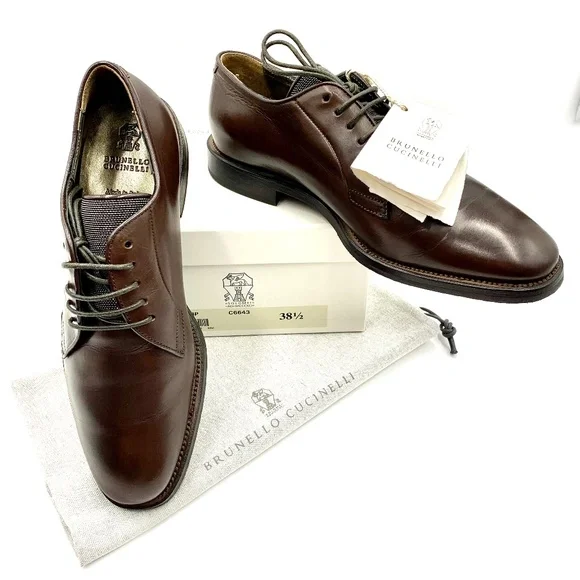 Brunello Cuccineli Oxford Women shoes Brunello Cucinelli Women Leather Lace-Up Oxford Shoes Size  main image 4